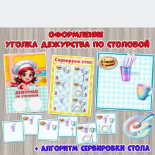 Оформление уголка дежурства по столовой и алгоритм сервировки стола.  ()