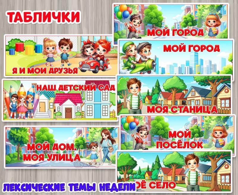 Лексические темы недели.  ()