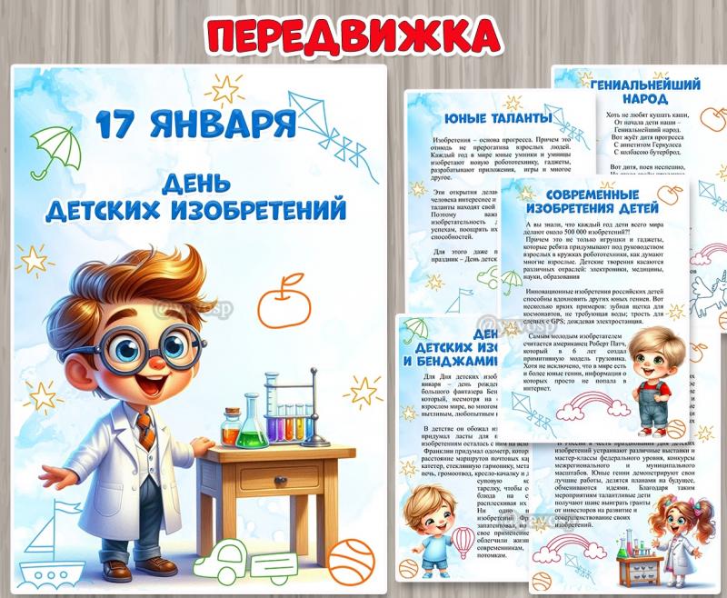 Папка-передвижка «17 января – День детских изобретений» ()