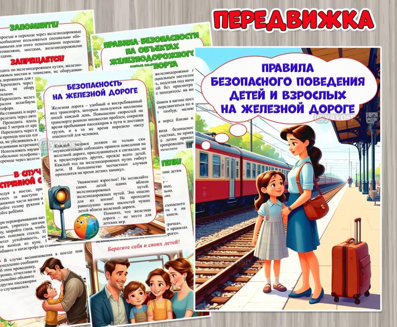 Вспоминаем правила безопасного поведения детей и взрослых на железной дороге ()