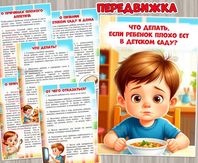 Что делать, если ребенок плохо ест в детском саду? ()