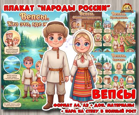 Плакаты из цикла «Народы России» - «Вепсы»  (плакаты)
