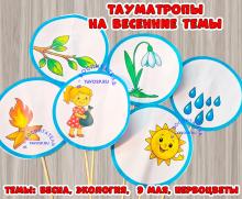 Тауматропы на весенние темы ()