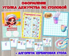 Оформление уголка дежурства по столовой и алгоритм сервировки стола.  ()