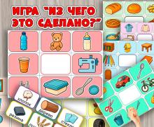 Дидактическая игра "Из чего это сделано" ()