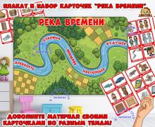 Плакат и набор карточек "Река времени" (плакат, Мотивационный плакат, Набор изображений)