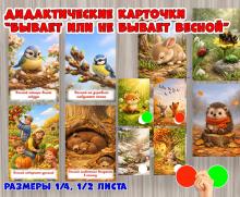 Дидактические карточки «Бывает или не бывает весной» (карточки)