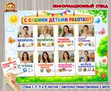 Оформление информационного фотостенда для родителей «С вашими детьми работают»  (оформление, Единое оформление, оформление окна)