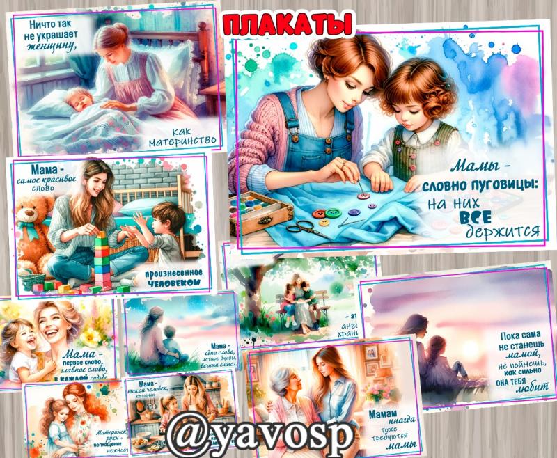 Плакаты ко Дню матери
