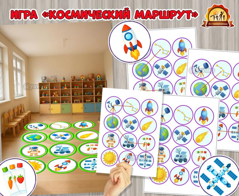 Игра «Космический маршрут» к 12 апреля — Дню космонавтики (1 апреля, 12 апреля, 2 апреля, 7 апреля, день космонавтики)