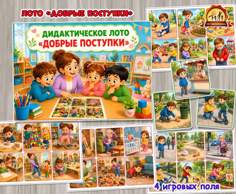 Дидактическое лото «Добрые поступки»  (лото)