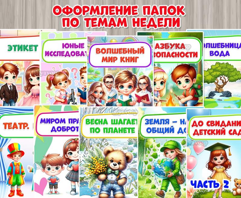 Оформление папок по темам недели.  ()