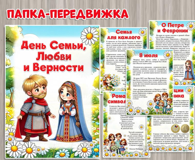 Папка-передвижка "День семьи, любви и верности" - к 8 июля 