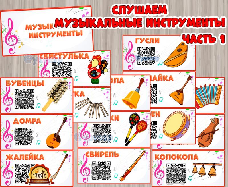 Как звучат музыкальные инструменты? QR