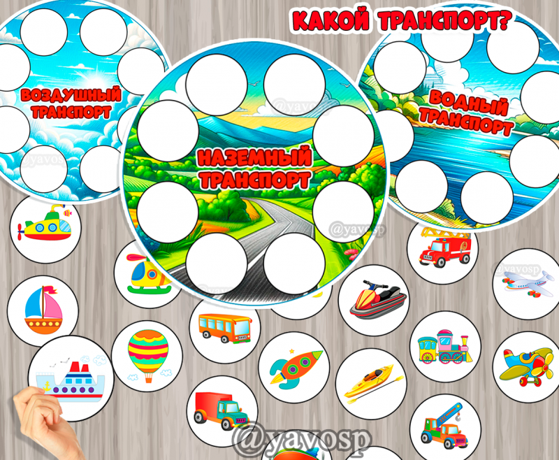 Развивающая игра "Какой транспорт?" (игра, Транспорт)