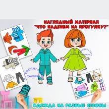 Наглядный материал "Одеваемся по сезону" 