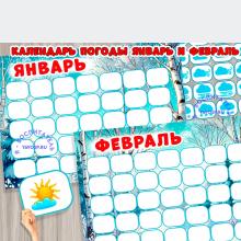 Календарь погоды на январь и февраль 