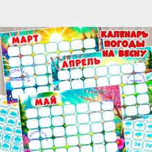 Календарь погоды на весну  ()
