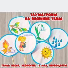 Тауматропы на весенние темы ()