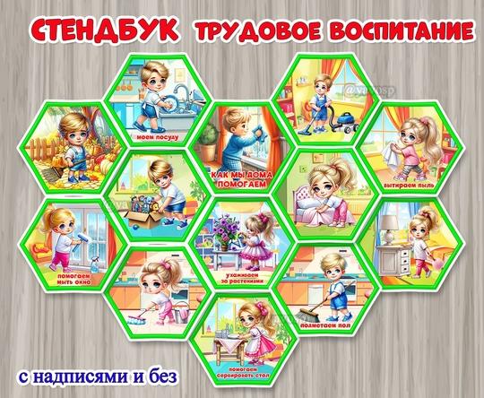 Стендбук по трудовому воспитанию «Как мы дома помогаем» ()