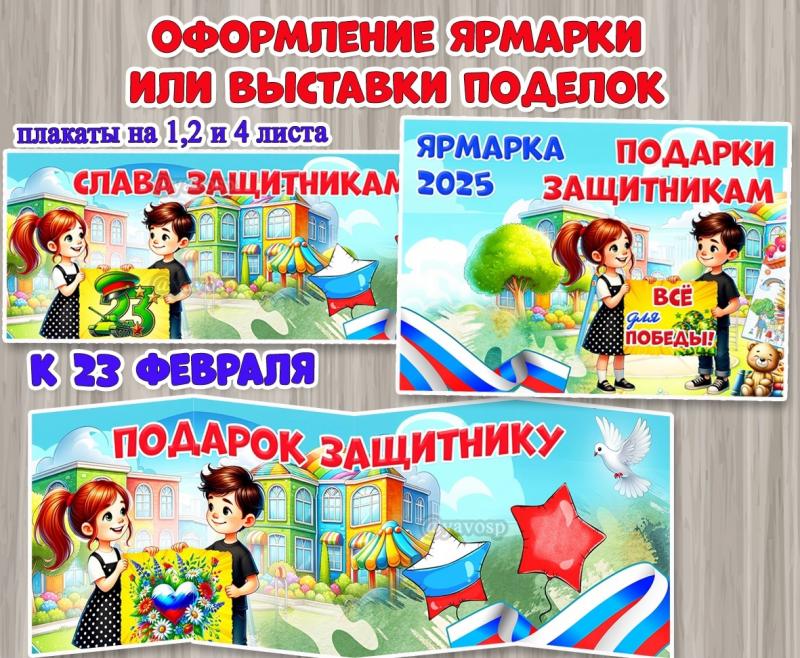 Оформляем патриотические ярмарки и выставки к 23 февраля.  ()