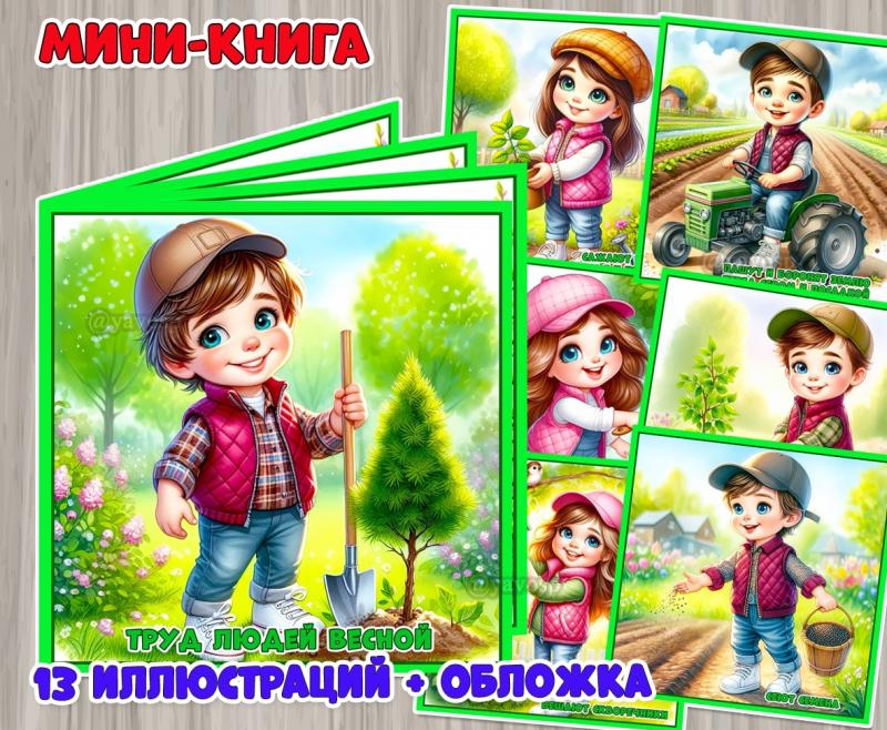 Мини-книга «Труд людей весной»  ()