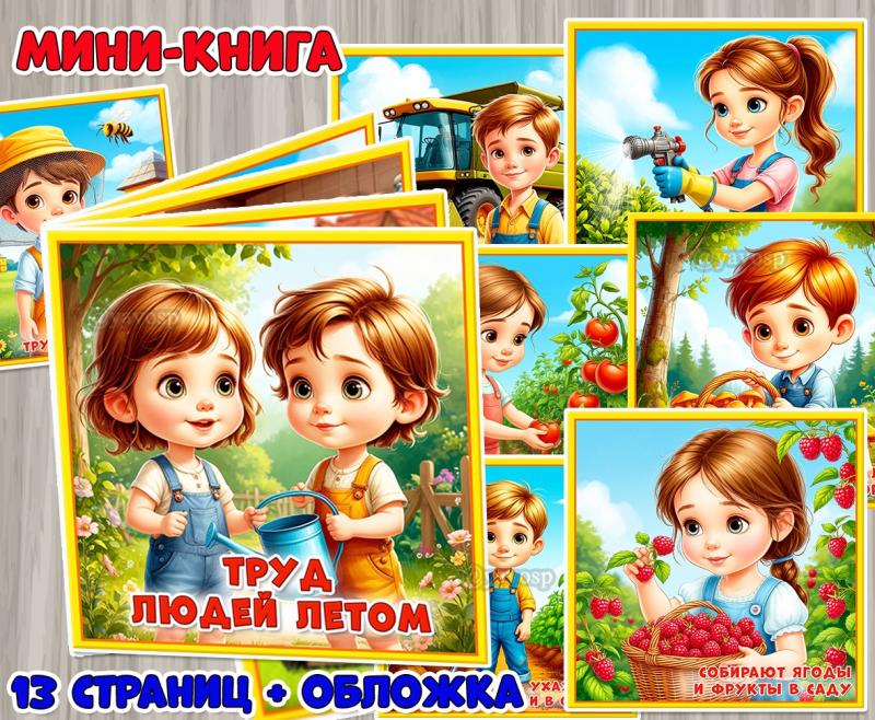 Мини-книга «Труд людей летом» ()