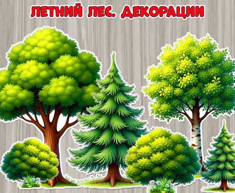Декорации «Летний лес».  ()