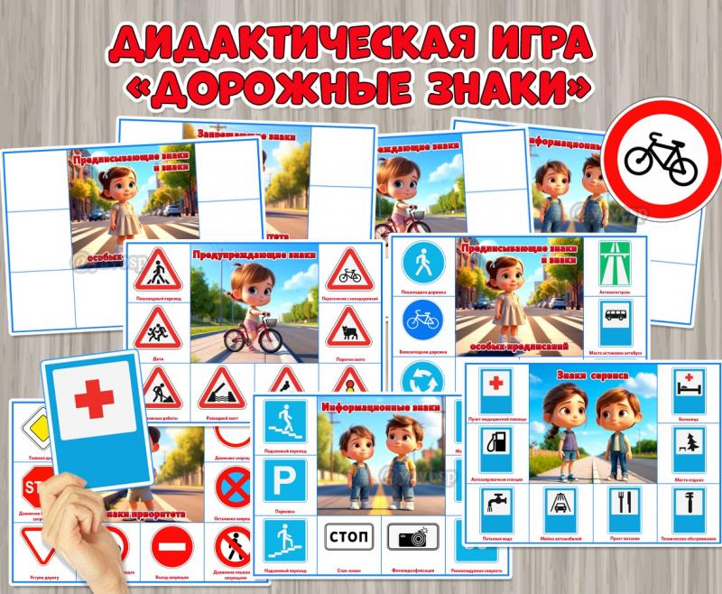 Дидактическая игра «Дорожные знаки»  ()