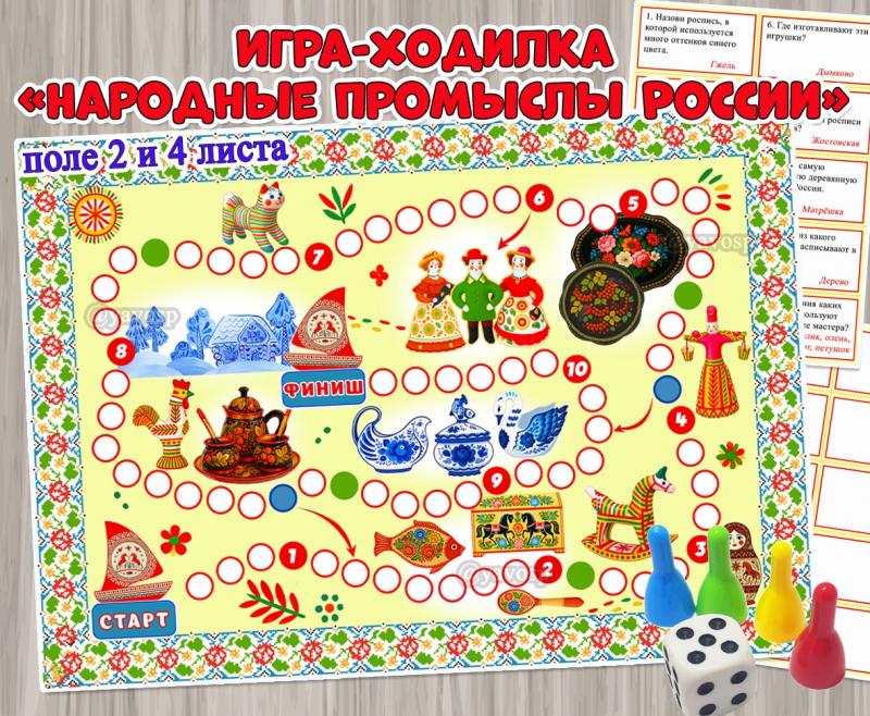 Игра-ходилка «Народные промыслы России»  ()
