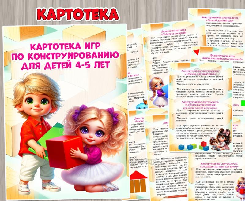 Картотека игр по конструированию для детей 4-5 лет ()