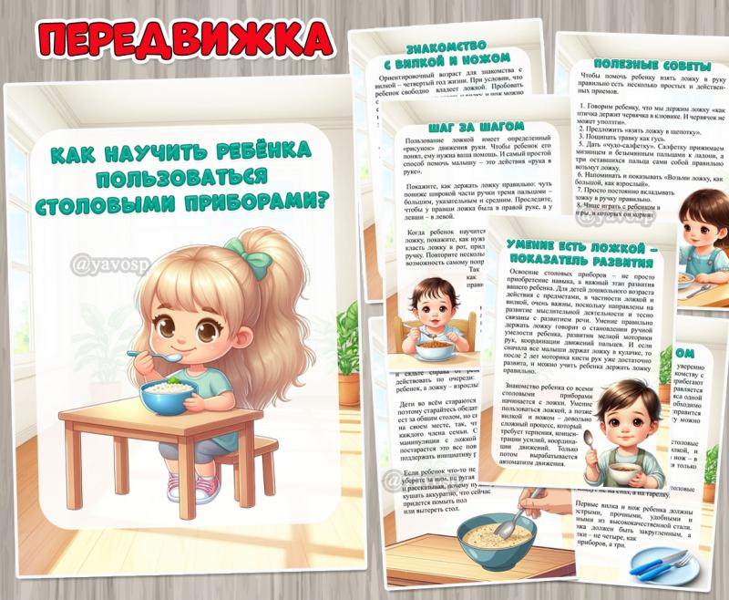 Как научить ребенка пользоваться столовыми приборами? ()