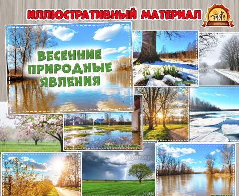 Весенние природные явления в картинках для детей (питание детей, права детей)