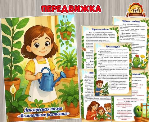 Лексическая тема «Комнатные растения» (комнатные растения, лексическая тема, растения, тема недели)