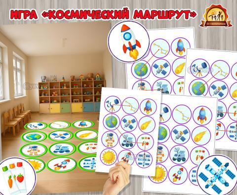 Игра «Космический маршрут» к 12 апреля — Дню космонавтики (1 апреля, 12 апреля, 2 апреля, 7 апреля, день космонавтики)