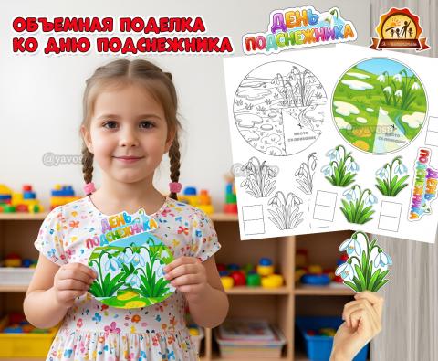 Объемная поделка «День подснежника» Объемная поделка «День подснежника» (день подснежника, поделка)
