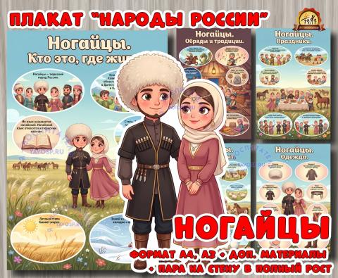 Плакаты из цикла «Народы России» - «Ногайцы»  (плакаты)