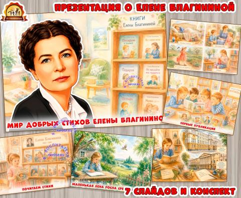 Детям о Елене Благининой - презентация и краткий конспект (презентация)