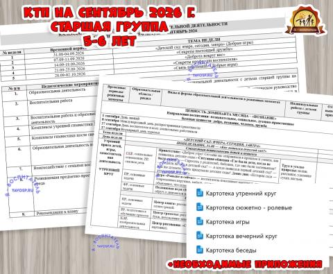 КАЛЕНДАРНО-ТЕМАТИЧЕСКИЙ ПЛАН (КТП) ОБРАЗОВАТЕЛЬНОЙ ДЕЯТЕЛЬНОСТИ  (календарно-тематический план, план, тематический комплект)