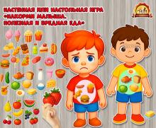 Настенная или настольная игра «Накорми малыша. Полезная и вредная еда» Настенная или настольная игра «Накорми малыша. Полезная и вредная еда» (игра, полезная, Дидактическая игра, игра на прищепках, игра с фонариком)