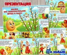 Презентация «Сказка про любознательное яичко и Пасху» (презентация, сказка)