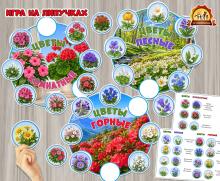 Игра на липучках «Цветы лесные, горные и комнатные» Игра на липучках «Цветы лесные, горные и комнатные» (цветы, игра, Дидактическая игра, игра на прищепках, игра с фонариком)