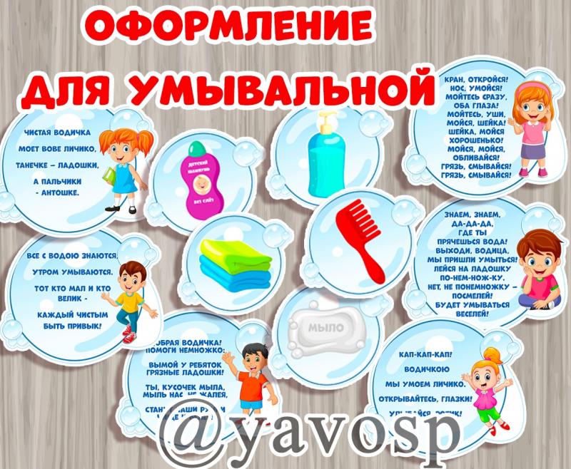 Оформление для умывальной (умывальная)