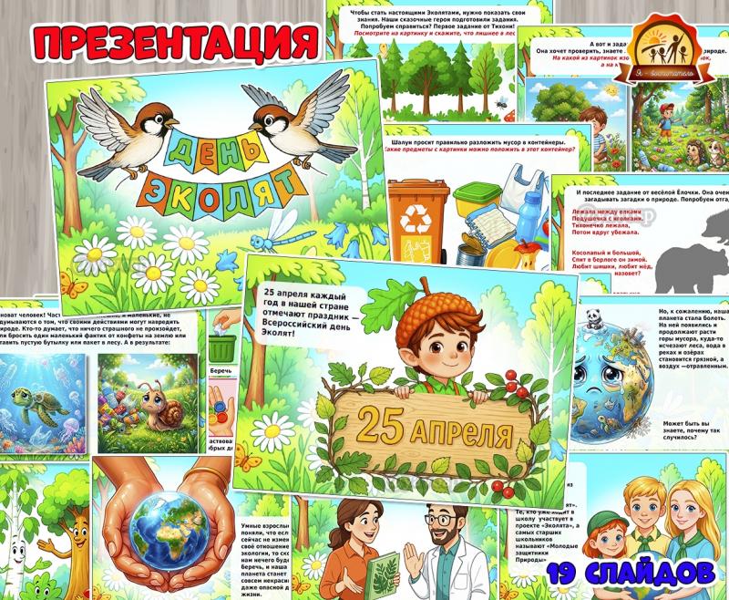 Презентация «День Эколят. 25 апреля» (1 апреля, 12 апреля, 2 апреля, 7 апреля, презентация)
