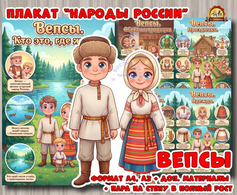 Плакаты из цикла «Народы России» - «Вепсы»  (плакаты)