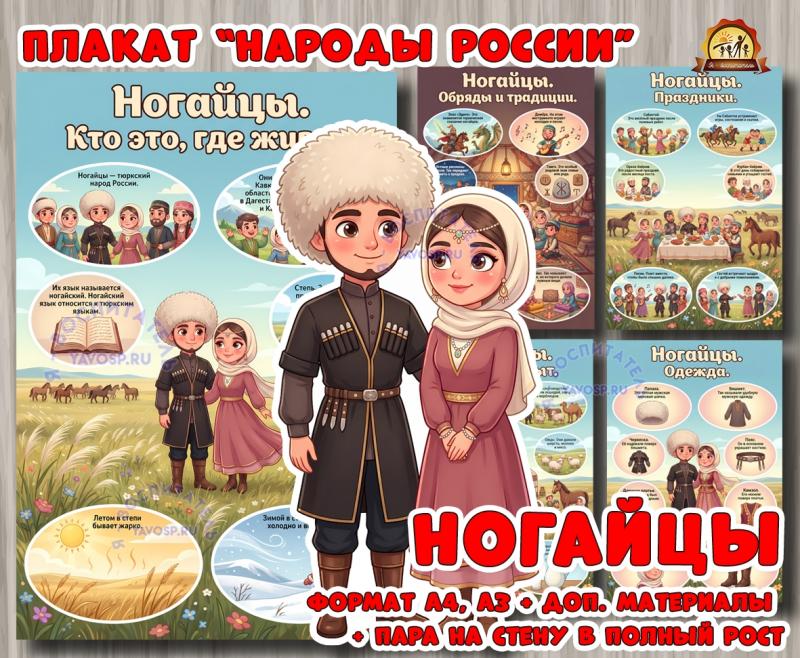 Плакаты из цикла «Народы России» - «Ногайцы»  (плакаты)