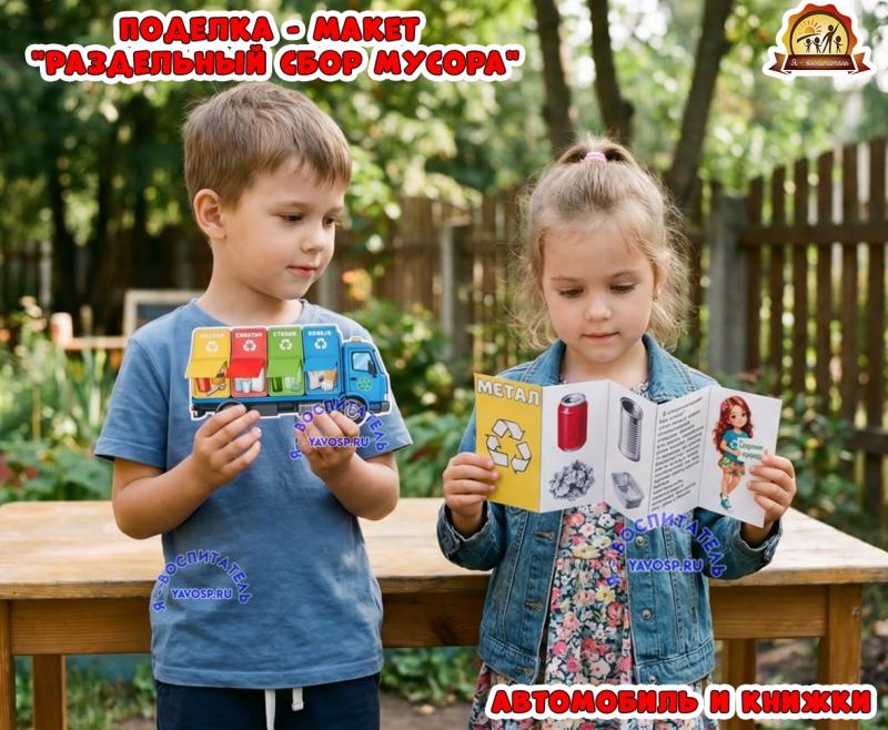 Поделка-макет "Раздельный сбор мусора" (макет, поделка)