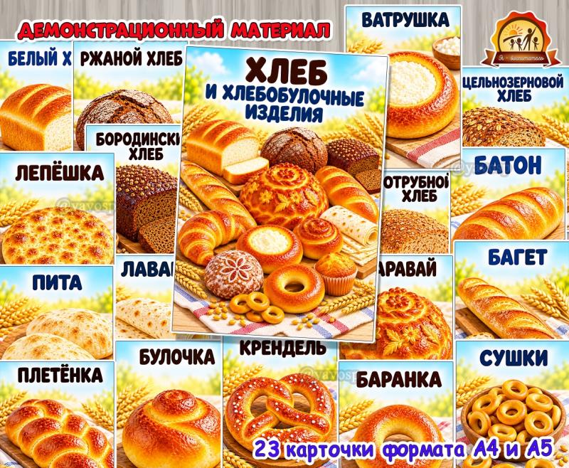 Демонстрационный материал «Хлеб и хлебобулочные изделия» Демонстрационный материал «Хлеб и хлебобулочные изделия» (хлеб, Блокадный хлеб, наглядный материал)