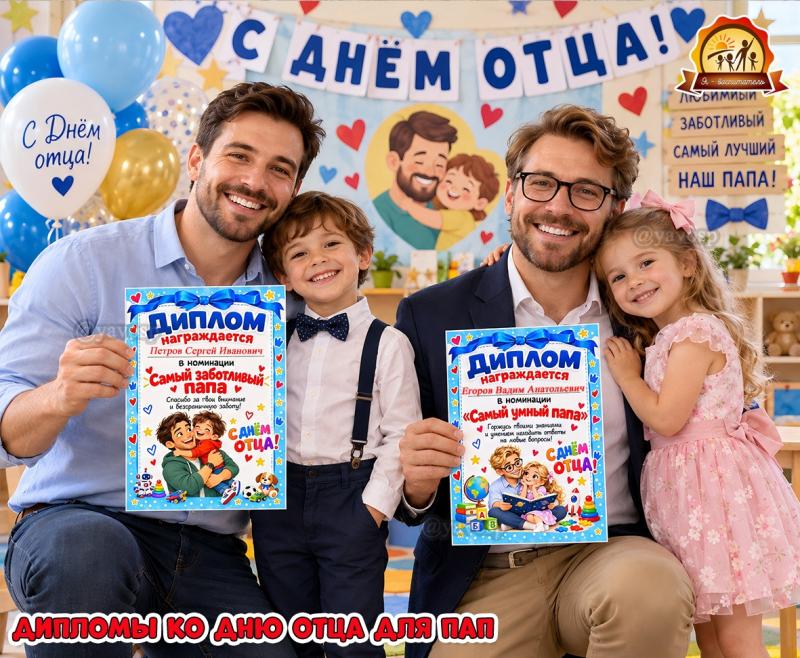 Дипломы для пап ко Дню отца  (день отца, дипломы)