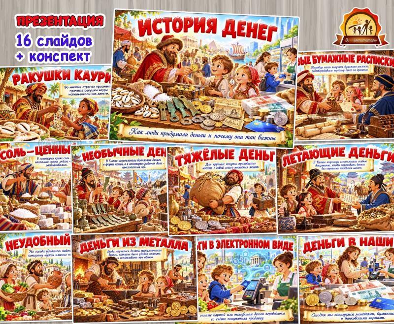 Презентация «История денег»  (история, презентация, деньги, изобретения)
